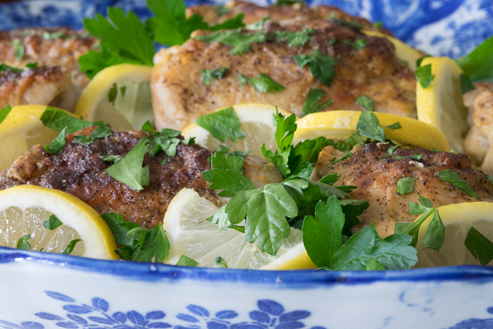 Roasted Chicken Thighs with Cannellini Beans Mead Meadow